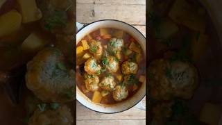 Autumn Goulash with Herby Dumplings shorts vegan autumnrecipes [upl. by Homere600]