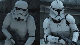 Stormtroopers vs Clones Star Wars Battlefront 2 NPC WarsAI Battle [upl. by Arlette]