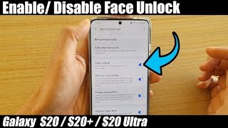 Galaxy S20S20 How to Enable  Disable Face Unlock [upl. by Anirtal]