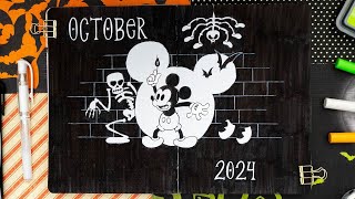 PLAN WITH ME mickeys not so scary Halloween party 🎃 October 2024 bullet journal setup [upl. by Urian]