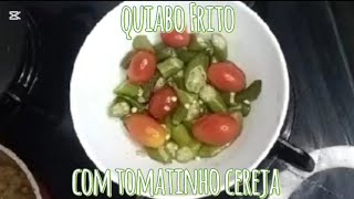 Quiabo Frito com tomatinho cereja 🥰😍🤩 Delciia reels delícia receita quiabo tomatinho [upl. by Anatnom298]