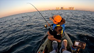 Blackfin Tuna Kayak Fishing With My Son in Navarre Florida [upl. by Ilenna640]