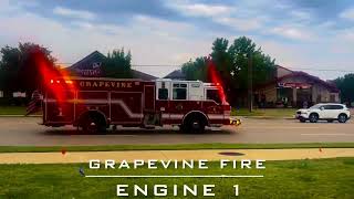 Grapevine Fire Engine 1 Responding [upl. by Merrick286]