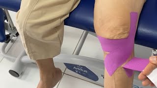 COMO APLICAR KINESIO TAPE NO JOELHO [upl. by Wolfy720]