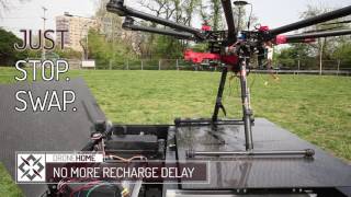 Introducing DroneHome Drone Battery Swap Station 2016 [upl. by Glogau]