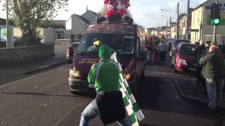 Austin Stacks and Ballincollig fans on the streets before the match [upl. by Eillod]