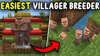 EASIEST VILLAGER BREEDER Minecraft Bedrock 121 [upl. by Sileray]