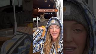 Wood Stove in a VAN 🔥vanlife offgrid [upl. by Naerol348]