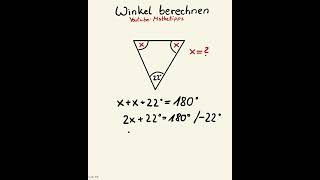 Dreieck Winkel berechnen mathetipps mathe dreieck schule geometrie grundlagen [upl. by Putnam]