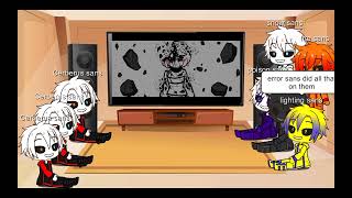 my sans aus react to The Villain Sans SquadError vs Underplayer animation gacha club [upl. by Azeria399]