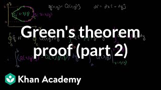 Greens theorem proof part 2  Multivariable Calculus  Khan Academy [upl. by Binni]