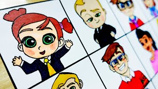 Drawing The BOSS BABY 2 Family Business Movie Characters  Tina Boss Baby Tim Tabitha [upl. by Carlin52]