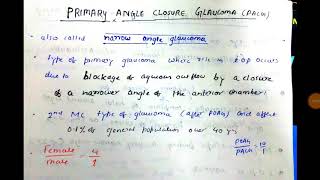 Primary angle closure glaucoma1 [upl. by Okiram466]