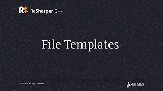 File Templates in ReSharper C [upl. by Yuji]