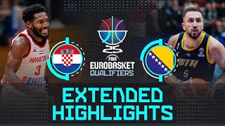 Croatia 🇭🇷 vs Bosnia and Herzegovina 🇧🇦  Extended Highlights  FIBA EuroBasket 2025 Qualifiers [upl. by Salamone]