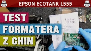 EPSON ECOTANK L555 🖨️ Test formatera z Chin [upl. by Nitsug]