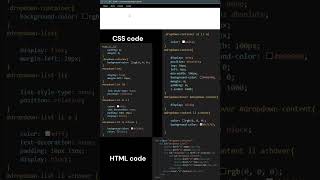 simple dropdown menu coding css3animation webdesign javascript htmlcss webdevelopment [upl. by Kaule]