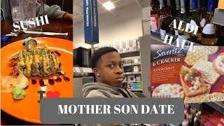 MOTHER SON DATE ALDI HAUL [upl. by Nuhs990]