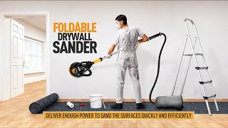 Drywall Sander With Vacuum DWSR405 Electric Popcorn Ceiling Sander Speed 9001800Rpm [upl. by Eelarual]