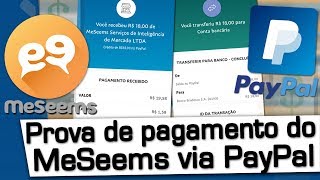 MeSeems Prova de Pagamento PayPal [upl. by Onateyac]