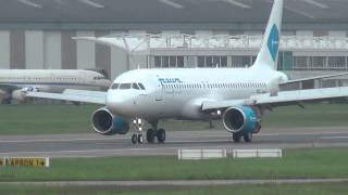 Jazeera Airways Airbus A320 MSN 5625 9KCAM Landing Hamburg Finkenwerder  13052013 [upl. by Putnem]