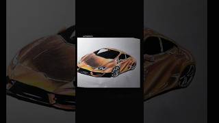 Lamborghini Car Realastic Drawing With Pencil Colours art sketch shorts [upl. by Avitzur288]