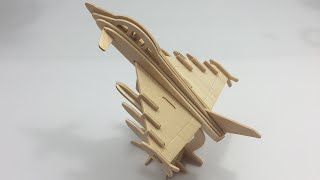 DIY Miniature EUROFIGHTER TYPHOON  Woodcraft Construction Kit [upl. by Asilanna]