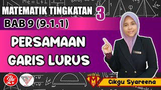 91  GARIS LURUS  BAHAGIAN 1  MATEMATIK TINGKATAN 3 AKADEMIYOUTUBER [upl. by Martinsen]