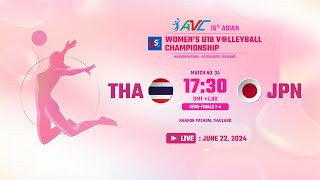 THA  JPNSemiFinal15th Asian Women’s U18 [upl. by Ttenaj]