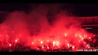 Great Atmosphere by Red Star Belgrade Fans in Salzburg 🔥 [upl. by Aliahkim]