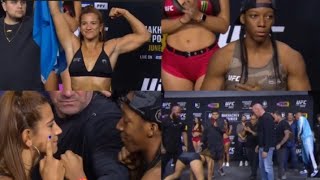 UFC 302 Ailin Perez Vs Joselyne Edwards Full Weighin FaceOff Makhachev Vs Poirier [upl. by Aluin]