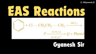 Electrophilic Aromatic Substitution EAS reaction  Reactions of Aromatic compounds for JEE [upl. by Edgell]