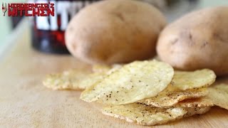 Crunchy Microwave Potato Chips  Potato Crisps  Potato Wafers  Headbangers Kitchen Hacks [upl. by Zischke]