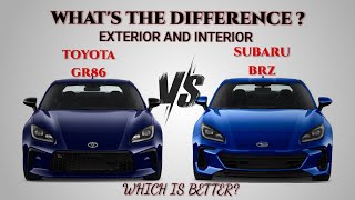 2023 Toyota GR86 vs 2023 Subaru BRZ  Differences Exterior and Interior [upl. by Olivier659]