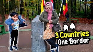 3 Countries 1 Border  Border of Germany  The Three Country Point NL  BE  DE  TRIPOINT Border [upl. by Kinchen975]