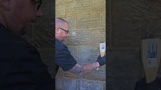 Beating lime mortar pointing [upl. by Cerracchio]