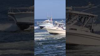 Flurry Of Boats Head Through The Manasquan Inlet [upl. by Nilrah]