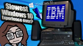 Windows 10 on a 20 YEAR OLD IBM Computer [upl. by Acimahs]