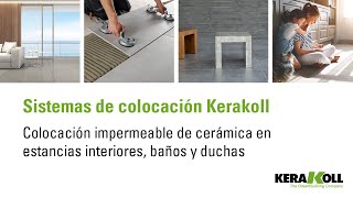 Colocación impermeable de cerámica en estancias interiores baños y duchas [upl. by Ellehcer]