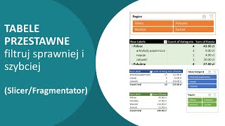 Excel fragmentatorslicer jak tworzyć i używać [upl. by Sidoney386]