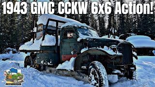 1943 GMC CCKW  Cold Start amp 6x6 Action [upl. by Odnamla]