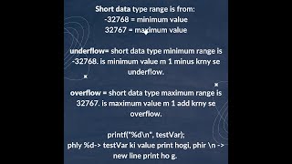 overflow and underflow in c program  computer bits [upl. by Hannahoj]