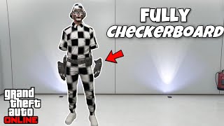 HOW TO GET A FULL CHECKERBOARD OUTFIT IN GTA 5 ONLINE 160 ALL CONSOLES GTA 5 Clothing glitch [upl. by Elatsyrk]