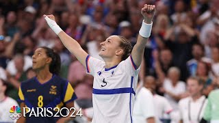 France emerges from OT to clinch spot in womens handball final  Paris Olympics  NBC Sports [upl. by Margareta]