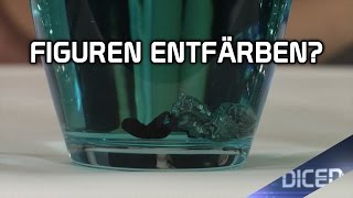 Figuren ENTFÄRBEN Aceton oder Glasreiniger Ein Experiment  DICED [upl. by Adnalohs472]