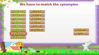 Learn Grade 3  English Grammar  Synonyms [upl. by Anitsuga]