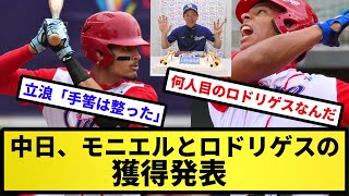 【再びロドリゲス入団】中日、モニエルとロドリゲスの獲得発表【反応集】【プロ野球反応集】【2chスレ】【5chスレ】 [upl. by Westmoreland]