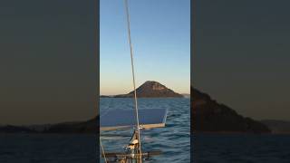 SV Mahara cruising out of Mt Maunganui on a beautiful winters evening  Furling headsail amp mizzen [upl. by Animehliw]