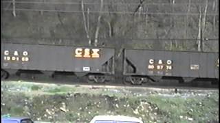 CSX Trains at Kanawha Falls WVa March 1992 [upl. by Akcirderf]