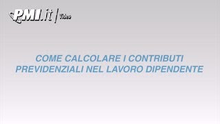 Calcolo contributi pensione per lavoratore e datore di lavoro [upl. by Airolg]